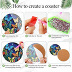EWJRNSF 8 PCS Butterfly Diamond Art Coasters Kit - Image 3