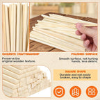 Natural Wood Craft Wood Square Dowel Rods Balsa Wood Sheets Smooth Popsicle Art - Image 4