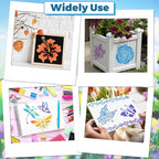 18 PCS Flower Painting Stencils Reusable Stencils - Image 6