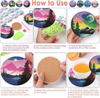 ijbnhd Sunsets Diamond Painting Coasters Kits, 4X4inch | Diamond Art Coasters - Image 6