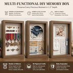 4 Pack 8x10Shadow Box Frame Set, Deep Wood Display Case - Image 7