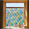 Coavas Window Privacy Film Stained Glass Window Clings 3D Rainbow Film by Coavas