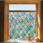 Coavas Window Privacy Film Stained Glass Window Clings 3D Rainbow Film by Coavas