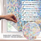 Mosaic Rainbow Light Effects Window Privacy Film by Artscape - Image 2