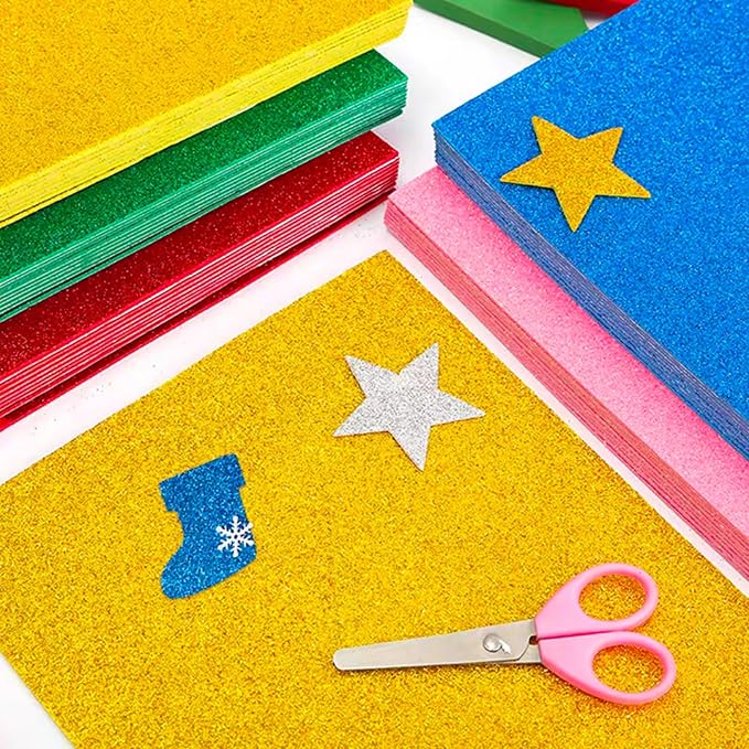 10 Sheets Glitter Paper Sheet for Crafts, A4 Cardstock Self-adhesive Paper for - Image 6