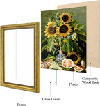 eletecpro 8.5x11 Vintage Picture Frame, Glass Cover, Horizontal or Vertical - Image 2