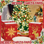 Kolldenn 24 Pcs Christmas Party Favors Bags Red and Gold Christmas Goodie Gift - Image 4