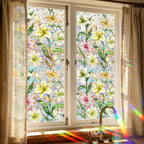 Lily Stained Glass Window Film Privacy, Rainbow Window Film Decorative Static - Image 8