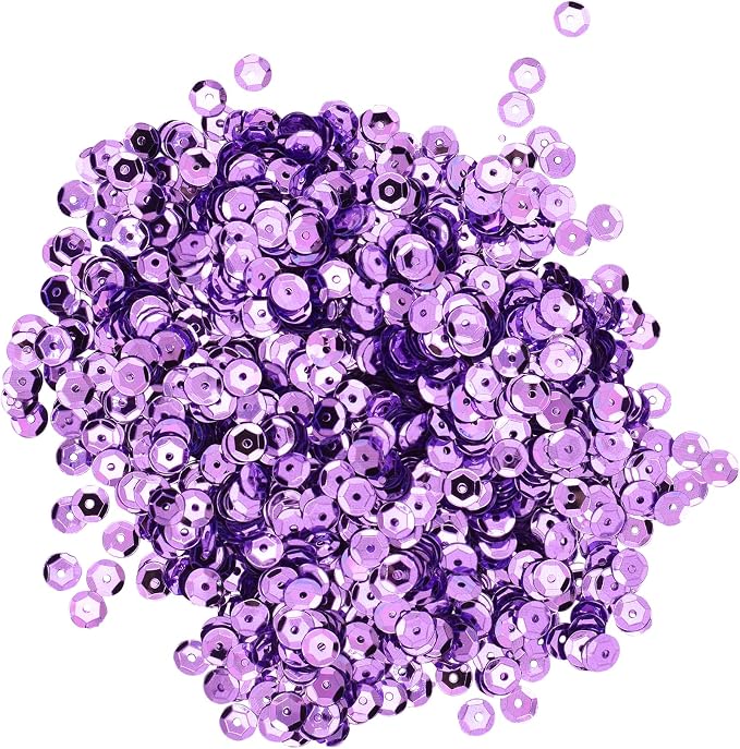 Mandala Crafts 6mm Cup Round Lavender Sequins - Image 2