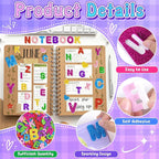 448PCS Glitter Foam Letter Stickers, Colorful Alphabet Stickers, Self-Adhesive - Image 3