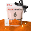 Vogue Candles 5LB Candle Sand with 50 Wicks for Custom Candle Making | Bulk Refillable Plant-Based Granules | Unscented, Clean Burn, Smoke-Free, Vegan Candle Refill Kit- Orange