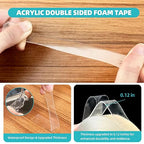 P7yaumy Double Sided Tape Heavy Duty 0.75in×20ft, Nano Tape Double Sided - Image 3