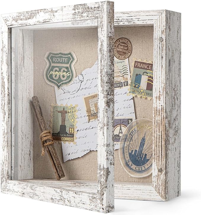 8x8 Shadow Box Frame with Soft Linen Back by Califortree