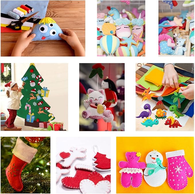 Jtnohx Color Felt, Soft Felt Sheets, 1.4mm Thick 8"x12" Handicraft Felt Fabrics - Image 7