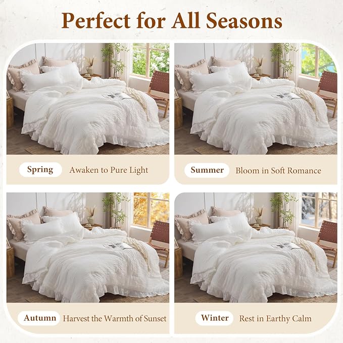 JOLLYVOGUE King Size Comforter Set, Lightweight & Fluffy Bedding Sets King - Image 6