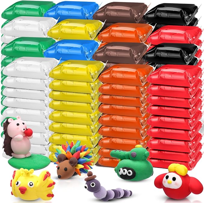 WinnerWhy 144 Pcs Total 76oz Air Dry Clay Soft Non-Toxic Molding Clay by WinnerWhy