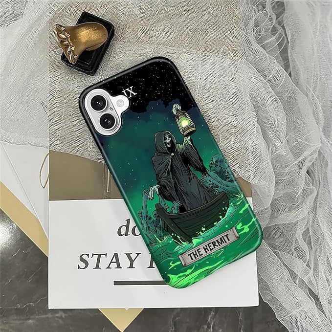 ZHEGAILIAN Case for iPhone 16 Plus, The Hermit Night Skull Durable Shockproof - Image 6