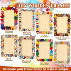 RYKOMO 42 Pack DIY Wooden Picture Frames, Unfinished Solid Wood Photo Picture - Image 4