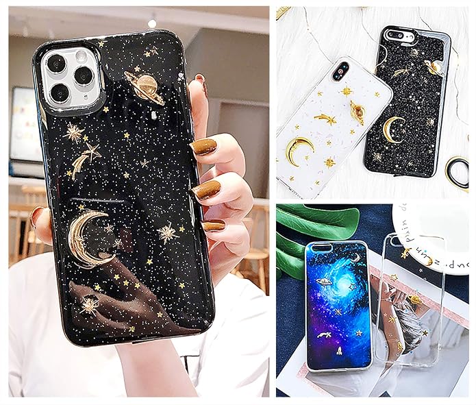 PENTA ANGEL Cosmos Themed Resin Fillers Charms Beads 42Pcs Gold Alloy Star Moon - Image 6