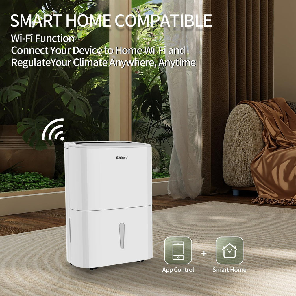 150 Pint Energy Star Dehumidifier with Pump and WIFI for Large Room/Basement (7,000 Sq.Ft) - Auto Drain Hose, Continuous Drainage, Auto Defrost - Quiet for Bedroom, Bathroom, Home & Commercial Use