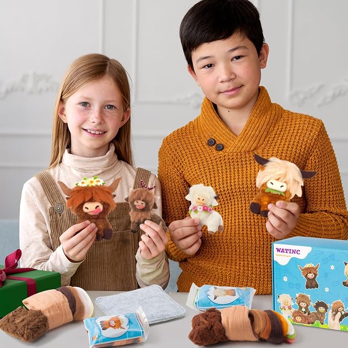 WATINC Highland Cow Needle Felting Kit - Image 6