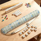 Blue Hydrangea Block Print Mahjong Mat Bag - Image 4