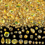 636pcs Crystal Glass Beads for Jewelry Making Assorted, 4/6/8mm Gold Champagne by OuMuaMua