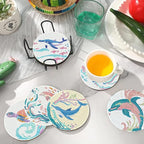 EWJRNSF 10 PCS Diamond Art Coasters Kit, Small Diamond Painting Coasters - Image 5