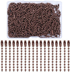 Lemonkey 100Pcs Ball Beads Chains Bulk, Coffee Keychains Rings Metal Chains by Lemonkey