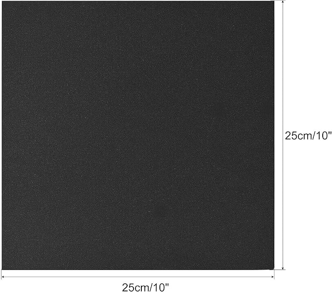 uxcell Black EVA Foam Sheets 10 x 10 Inch 3mm Thickness - Image 2