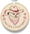 FUNATIC Meowdy Partner Embroidery Kit | Funny Beginner Needle Work Starter Set by FUNATIC