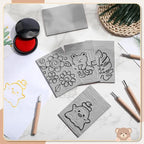 Frienda 30 Pack 4"x6" Rubber Carving Blocks Rubber Stamp Carving Linoleum Blocks - Image 5