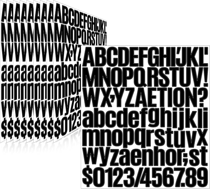 Letter Stickers, Mailbox Numbers, 1.5 Inch Waterproof Vinyl Alphabet | 1 by Llewyn
