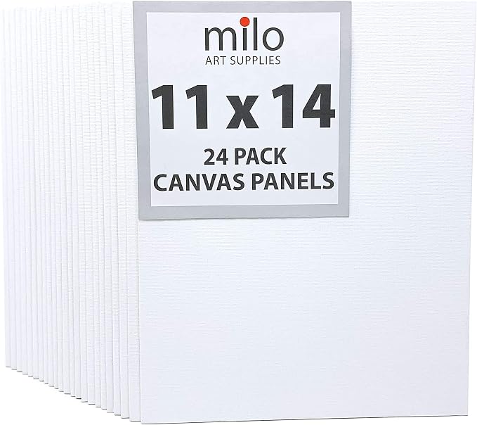 milo Canvas Flat Panel Boards for Painting, 11x14 inch, 24 Pack, Mixed Wet Media - Image 5