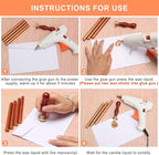 Sealing Wax Sticks 12P with Glue Gun, Luxiv 5.4" Sealing Wax Sticks 10MM Fire - Image 5
