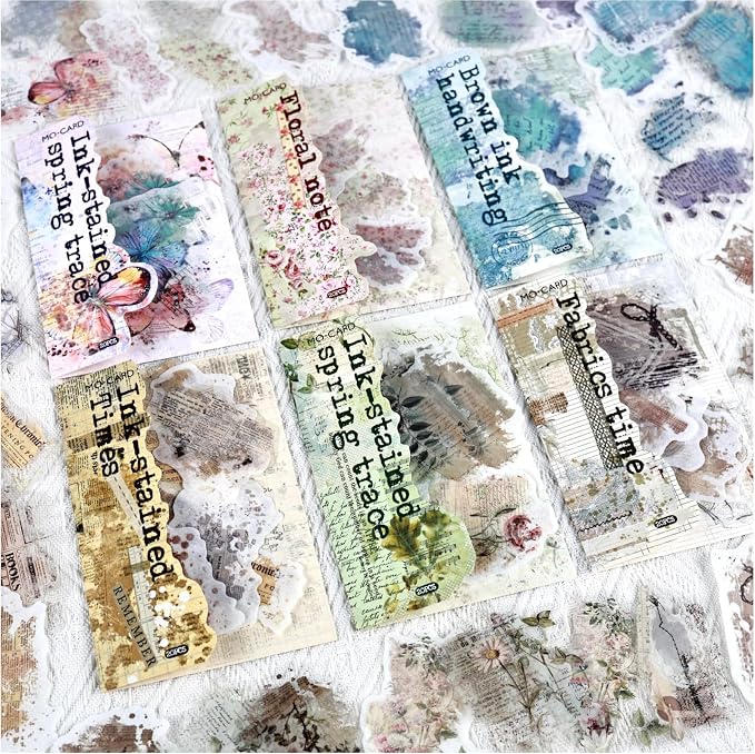 Vintage Aesthetic Stickers for Junk Journaling Supplies, Dual Materials by Diuhofart