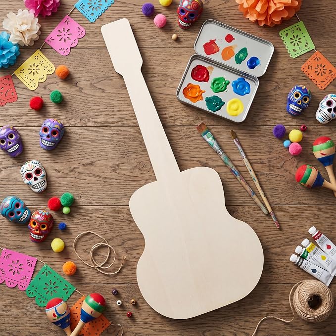 12 Pack 12 Inch Wooden Unfinished Guitar - Image 6
