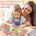 ijbnhd 8 Pcs Christmas Diamond Painting Coasters Kits Diamond Art Coasters | - Image 5