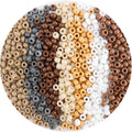 1100pcs Bracelet Beads, Pony Beads Bulk, Plastic Beads, Colored Beads, Small by QPIXVB