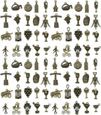 WOCRAFT 60pcs Antique Bronze Wine Bracelet Charms by WOCRAFT