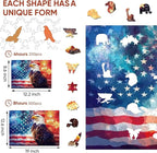 Reouinty Wooden Puzzles for Adults, Firework Eagle Jigsaw Puzzle, Wood Puzzles - Image 2