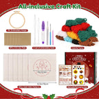 Sukhumvit 6PCS Christmas Punch Needle Coaster Kit, Beginners Punch Needle Set - Image 2
