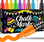 Window Chalk Markers for Blackboard，10 Colors Washable Glass Jumbo Liquid Chalk by AYSIP