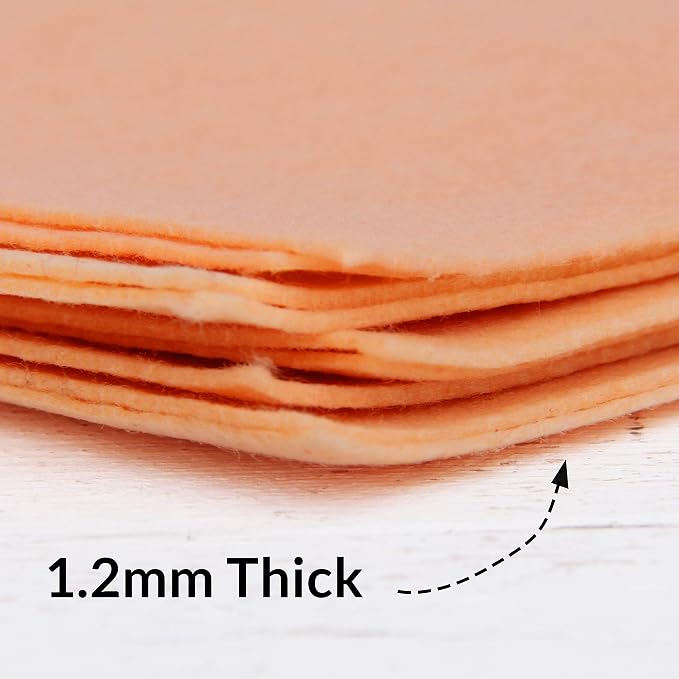 Threadart Peach Premium Felt Sheets - Image 3
