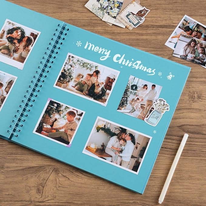 potricher 12 x 12 Inch DIY Scrapbook Album 40 Pages Hardcover Kraft Paper Scrap - Image 3