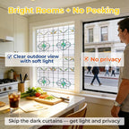 OHTMERU 3D Stained Glass Window Privacy Film, Heat Control UV Blocking Static - Image 3