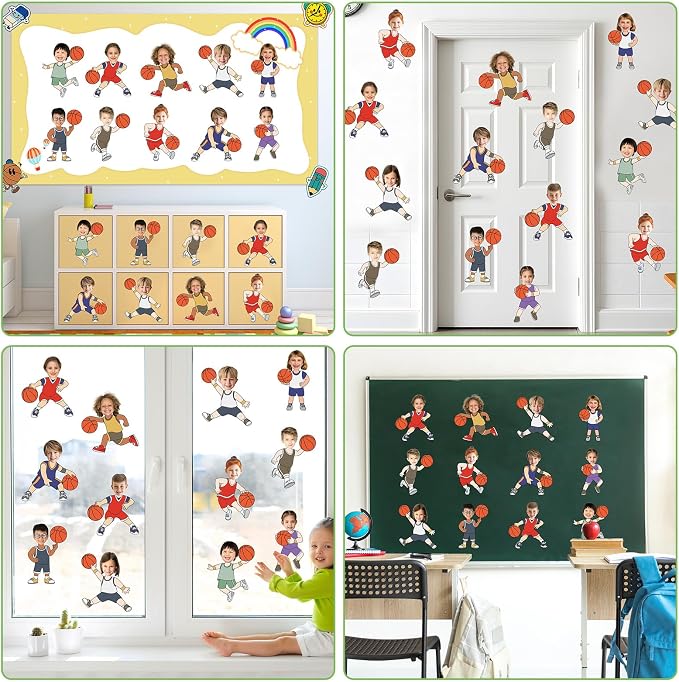 OBUSATT 60 Pcs Basketball Player Theme Cutouts Basketball Bulletin Board - Image 7