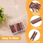 FASHEWELRY 12Pcs Wood Resin Earrings Charms Rectangle Wooden Earring Blanks - Image 5