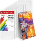 Large Canvas Panels 12 Pack 10.23x20.3 Inch – 8 oz Triple Primed 100% Cotton by Simetufy