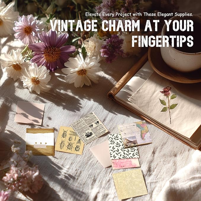 slapaflife 450 PCS Vintage Scrapbook Supplies Junk Journal Supplies, Scrapbook - Image 5
